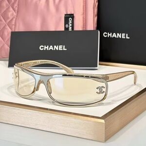 CHANEL Gold-Tone Glasses